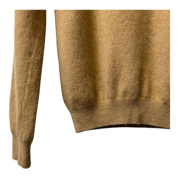 LILYSILK 100% Cashmere Turtleneck Sweater Camel Color S 4 6 - Picture 4 of 8